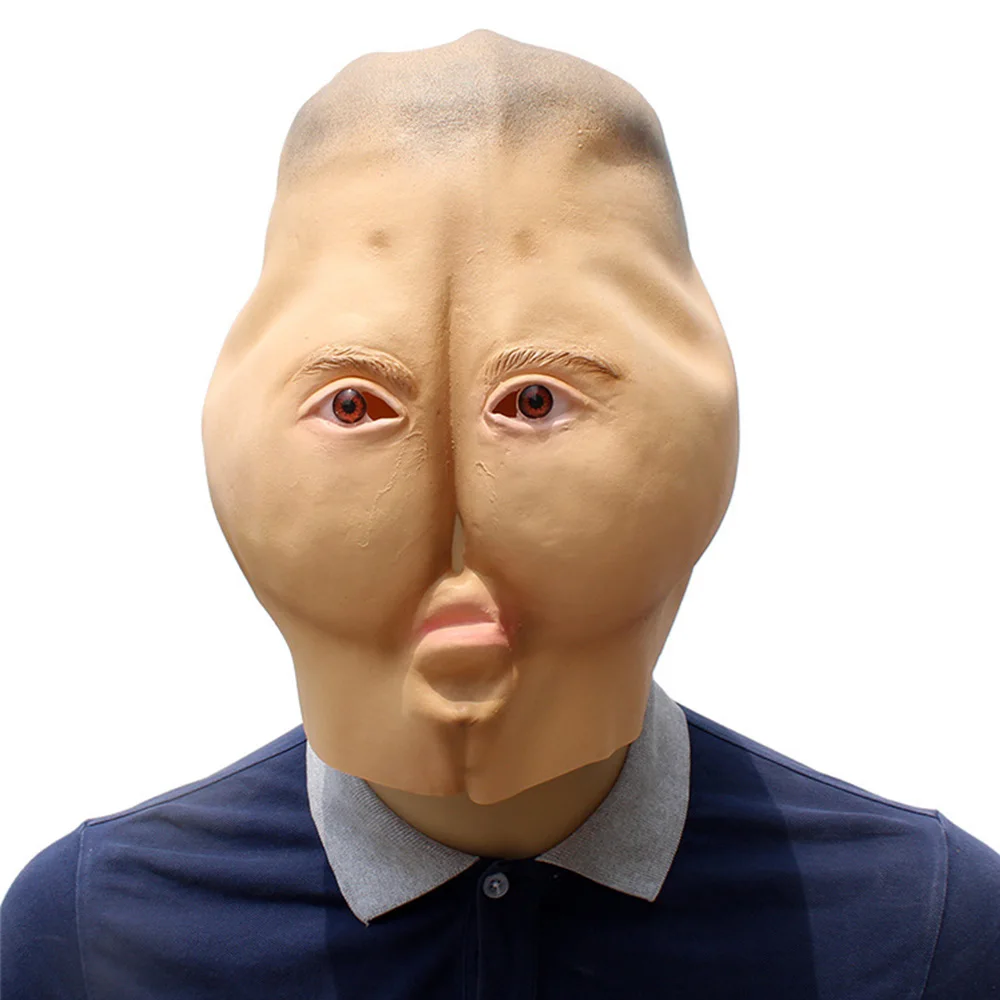 Halloween Funny Full Head Mask Adult Masquerade Easter Get Together Party Clothing Cosplay Latex Mask Weird Ass Activity Prop