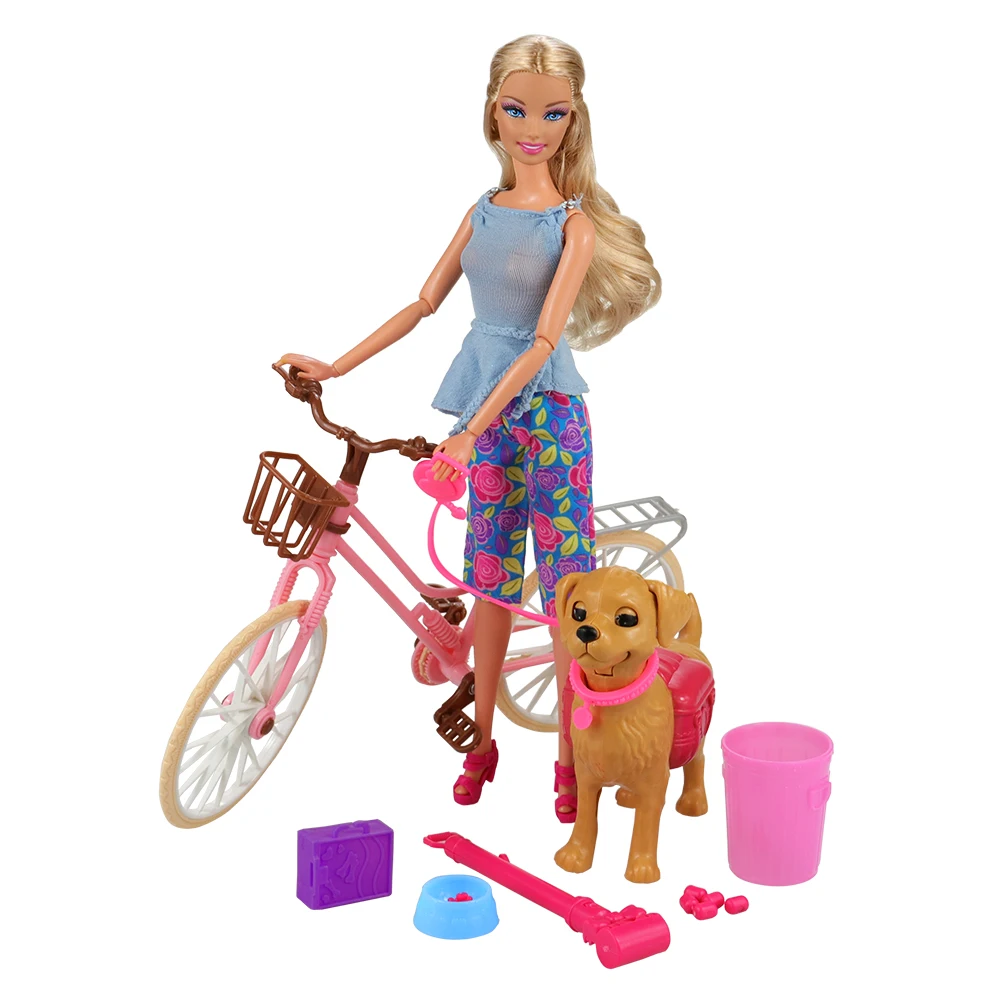 Новые милые игрушки для собак ручной работы 7 предметов/партия Аксессуары для кукол велосипед для куклы Барби лучший подарок на день рождения Рождество для девочки