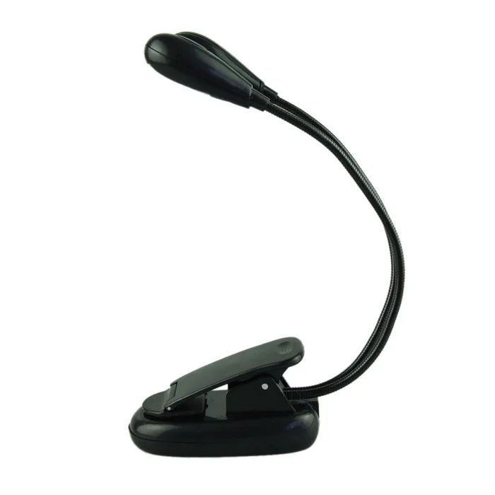 

MUQGEW 2018 New Adjustable Goosenecks Clip on LED Lamp for Music Stand and Book Reading Light Du
