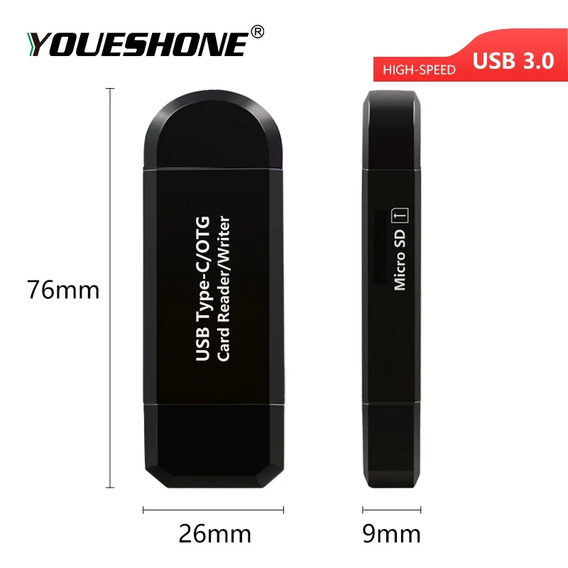 Type-C USB 3,0 OTG кард-ридер высокоскоростной 3 в 1 кард-ридер памяти для micro sd/sd карты/Android/компьютер удлинительные разъемы