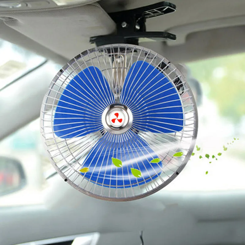 

12V Fan Oscillating With Suction Cup Car Fan Vans Caravan Cars Dashboard Vehicle