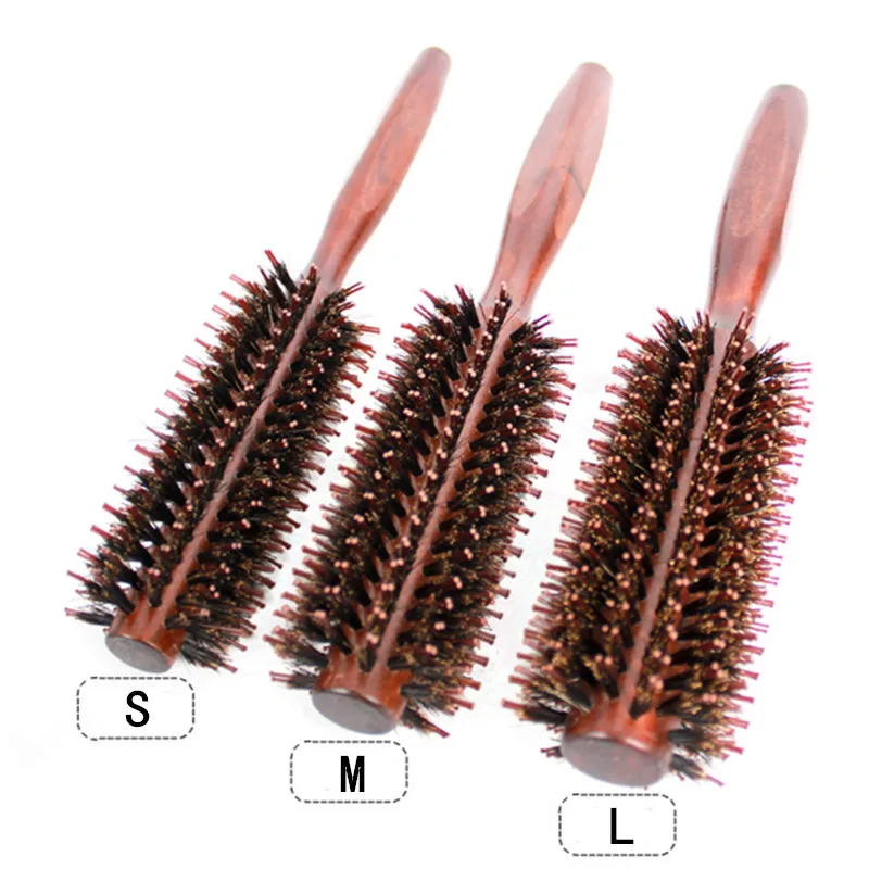 M Ruled comb IRUI 1 шт. деревянная круглая ручка щетка для ухода за волосами Расческа для укладки волос - Цвет: M Ruled comb