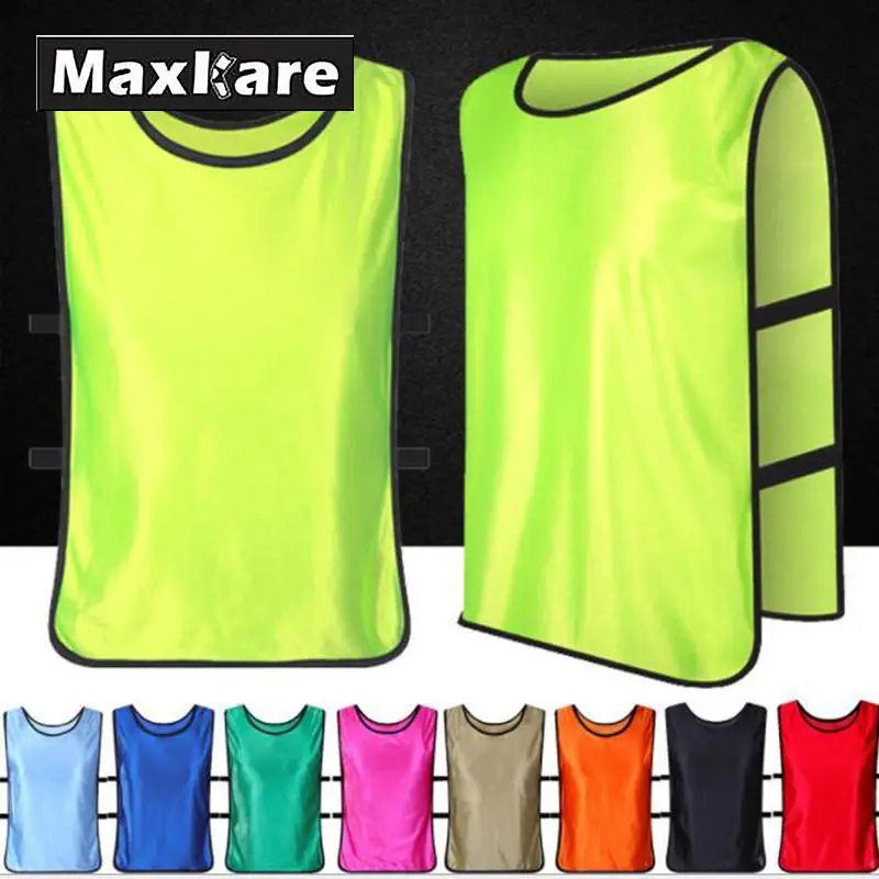 Maxkare pinnies الأطفال كيد فريق الرياضي لكرة القدم التدريب الفانيلة القطار مريلة سترة