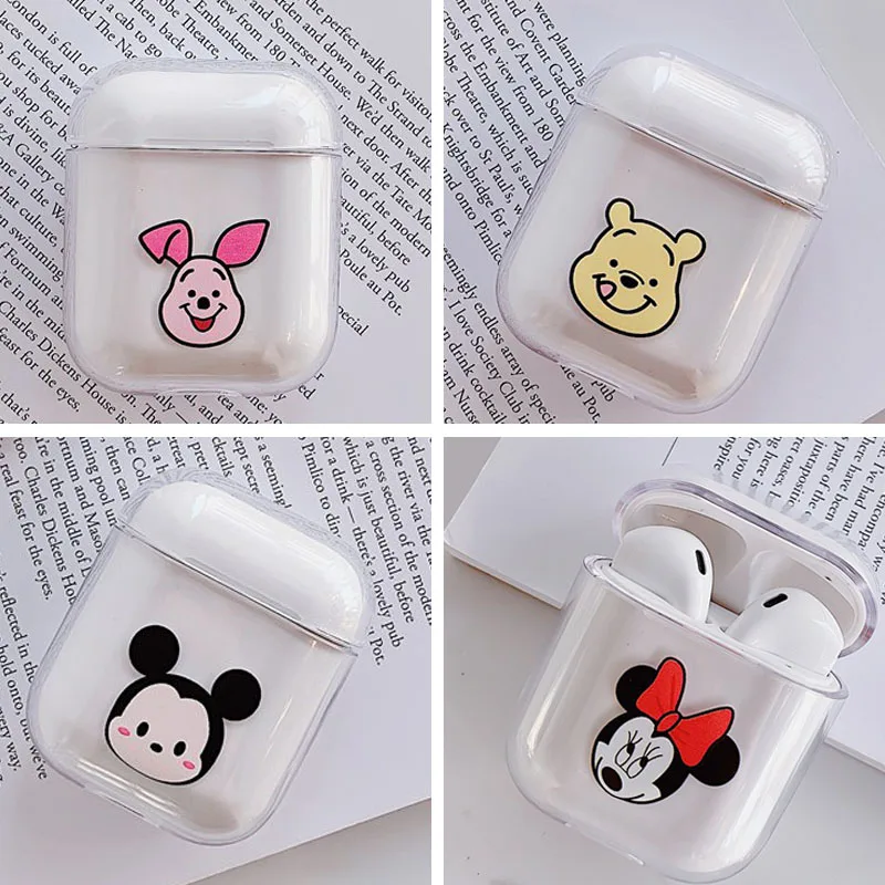 

Cute Bluetooth Wireless Earphone Case For apple AirPods Protective Cover Skin Accessories Charging Box Hard Pc Transparent shell