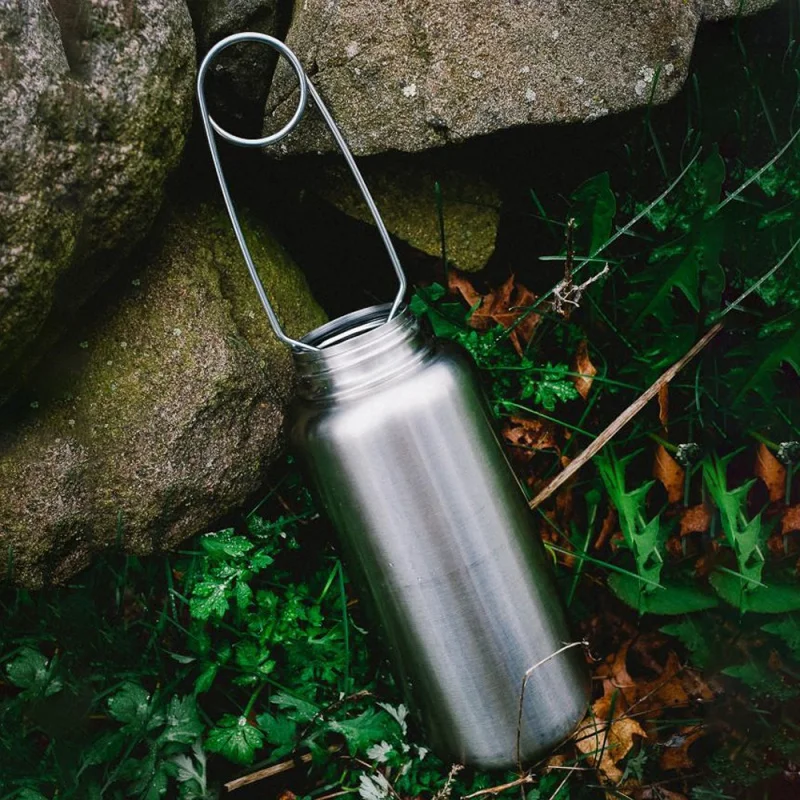 

350ml/500ml/750ml Outdoor Camping Pot Stainless Steel Tableware Travel Water Bottle Coffee Tea Cup Cooking With Mouth Spreader