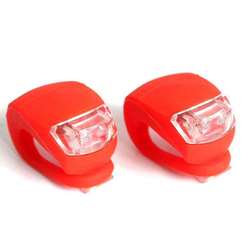 Excellent Cycling Warning light Silicone Bicycle Lights Helmet LED Flash light Waterproof Wheel Front Bike Light Rear Tail Lamp 13