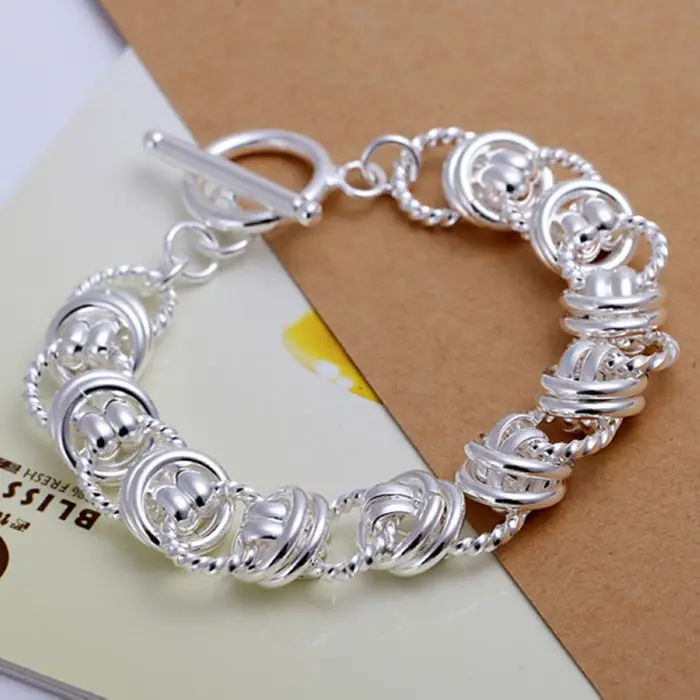 

H072 silver fashion jewelry 925 jewelry silver plated bracelet Double Bracelet /OYWWEVRV GHIXDJSS