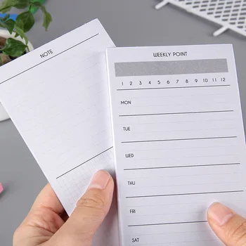 

50sheets/pc Brief New White Memo Pad NotesTearable, Simple Staionery Office Home Notepad Weely Planner Portable