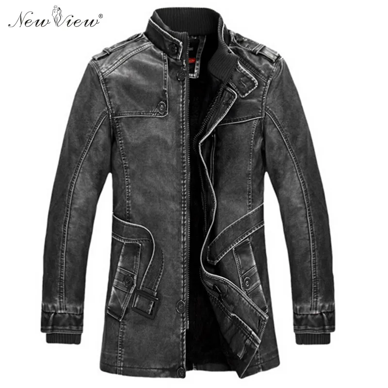 Leather Jacket Mens Fur Coat Winter Long Faux PU Leather Jackets Plus Size 4XL With Belt Jaqueta Leather Jacket Mens Fur Coat Winter Long Faux PU Leather Jackets Plus Size 4XL With Belt Jaqueta