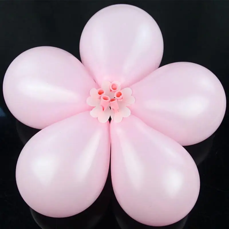Novel 10pcs Flower Balloons Plum Clip Tie Birthday Wedding Party Decor Supplier 