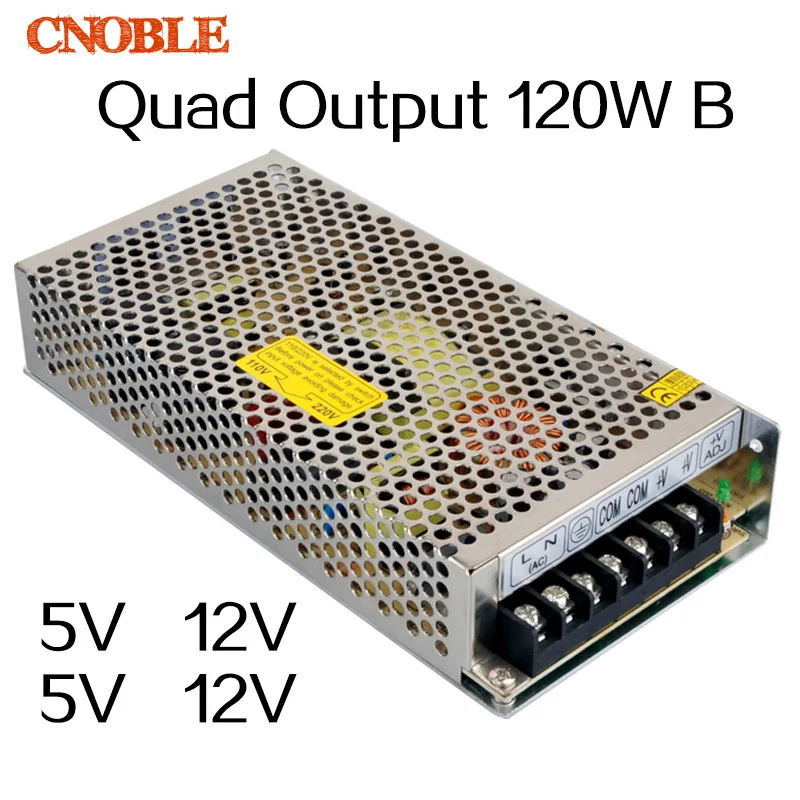 120W B Quad output 5V 12V 5 12v Switching power supply AC to DCin