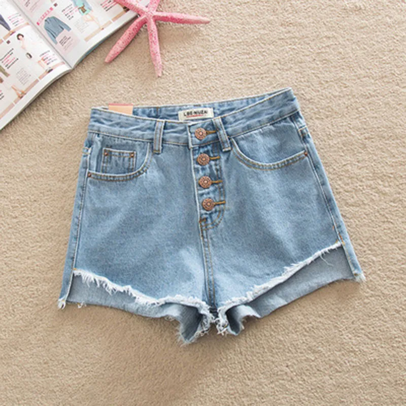

Ripped Pocket Women Shorts Vintage ripped hole fringe denim shorts women Casual pocket jeans shorts 2019 summer girl hot shorts