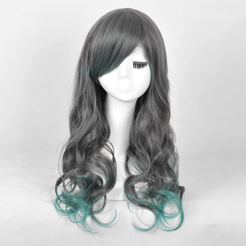

New Synthetic Hair Wigs Long Wavy Two Mix Color  Costume Anime Cosplay Wigs + Wig Cap Party Wigs