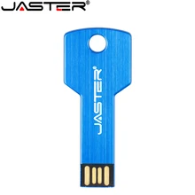 JASTER персональный логотип USB 2,0 металлический, в форме ключа накопитель 4 GB 8 GB 16 ГБ, 32 ГБ, 64 ГБ 64 GB Usb Flash drive Бизнес памяти у придерживаться