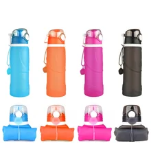 Libre de bpa 750 ml creativa sport a prueba de fugas portátil botella de agua al aire libre senderismo ciclismo gymtravel silicona plegable botella de agua
