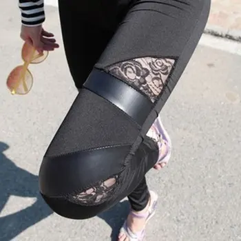 2020 Spring Autumn Leather workout Leggings Hot Charming Warm Cheap Lace legins Sexy PU Leggins
