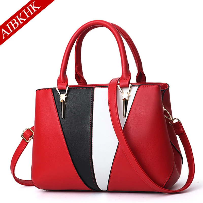

Contrast Color Luxury Handbags Women Bags Designer Crossbody Bag For Women 2019 Patchwork Handbag Sac A Main Ladies Hand Bags