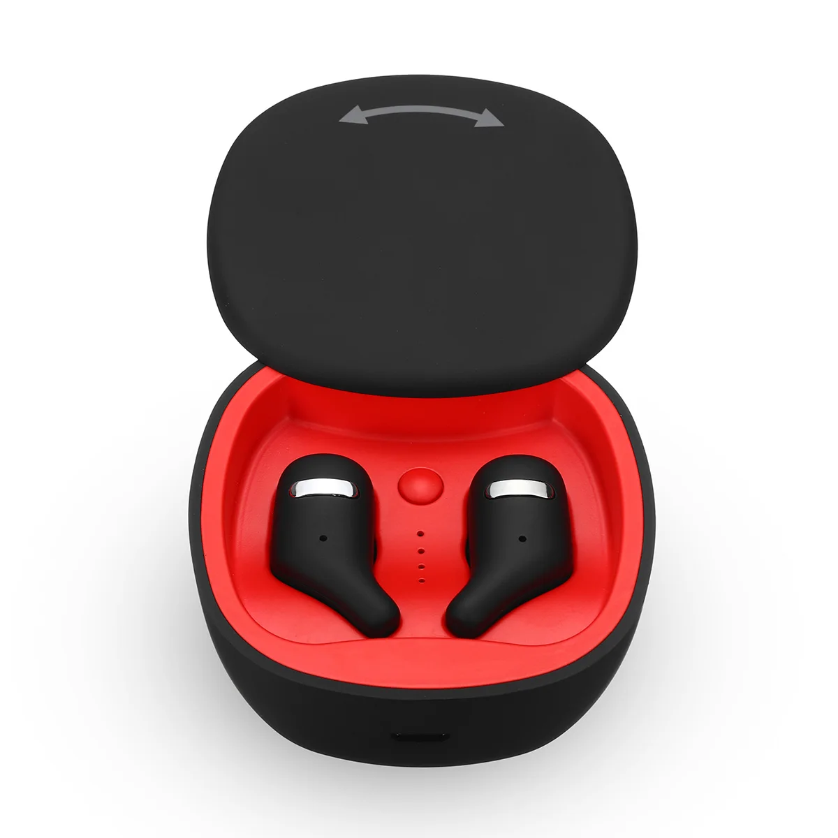 TWS невидимый мини беспроводной bluetooth 5,0 наушники водонепроницаемые спортивные 3D стерео наушники гарнитура с 650 мАч зарядная коробка - Цвет: Черный