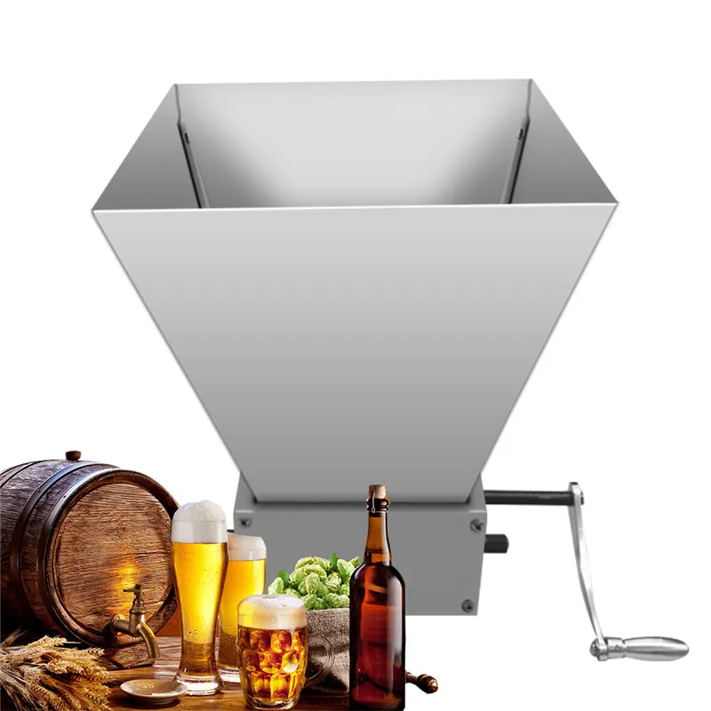 Newest Stainless Barley Malt Mill Grain Grinder Crusher Hand Craft