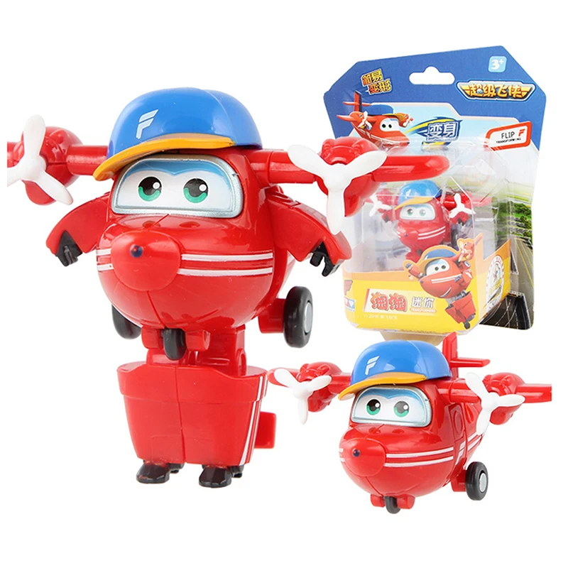 

4 Style Mini Super Wings Airplane ABS Robot toys Action Figures Super Wing Transformation Jet Animation Children Kids Gift