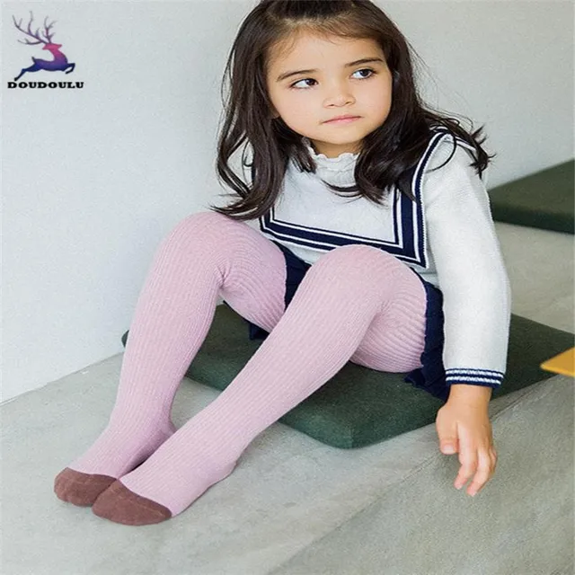 DOUDOULU Kids Baby Girl thigh high stockings warm Knitted Over knee