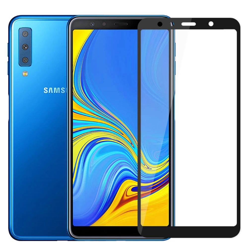 De-cristal-para-Samsung-Galaxy-A7-2018-Protector-de-pantalla-para-Galaxy-A7-2017-de-vidrio