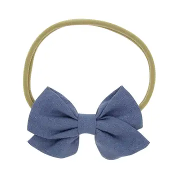 

Big Bow Baby Headband 1PC Cotton linen bowknot headband Baby Kids Head Accessories Baby Solid Bow Hairband Blue Pink Red White