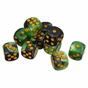 

New 10pcs/Set Spot Dice 6 Sided Dice Portable Table Games Party Bar Tool 9 Colors Popular Outdoor Gaming 12mm Acrylic Dices