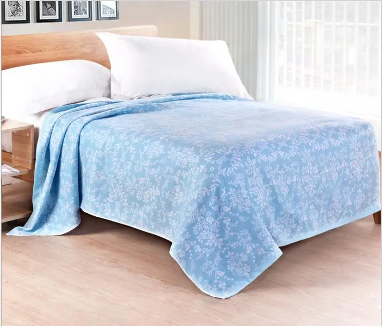 

2018 New Cotton Towel Blanket -1PC 100% Cotton Blanket on Bed Jacquard Throw Blanket Air-Condition Blanket