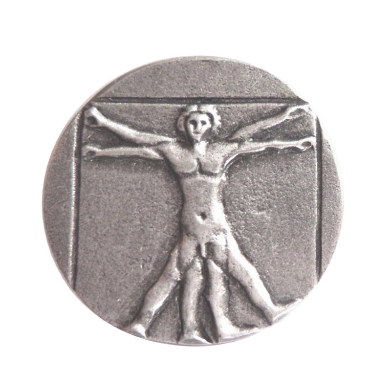 

Vitruvian Man by Leonardo da Vinci Pewter Pin Badge