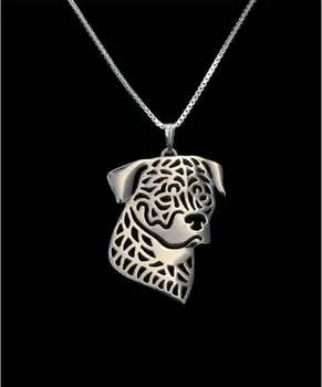 

DANGGAO Newest fashion Handmade Rottweiler Head pendant Necklace women chain choker necklace Dog Jewelry Pet Lovers Gift Idea