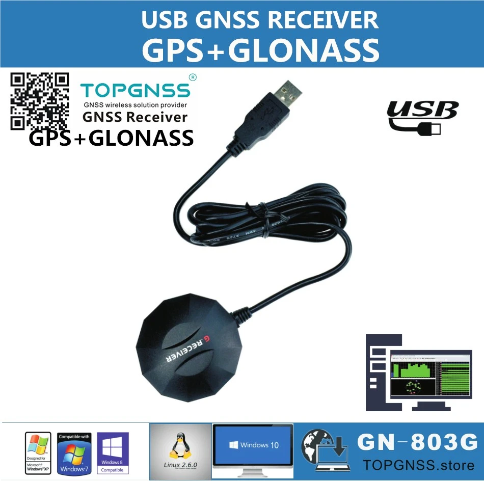 Topgnss Usb Gps Glonass Receiver Module Antenna Gn803g Usb Gnss Gps