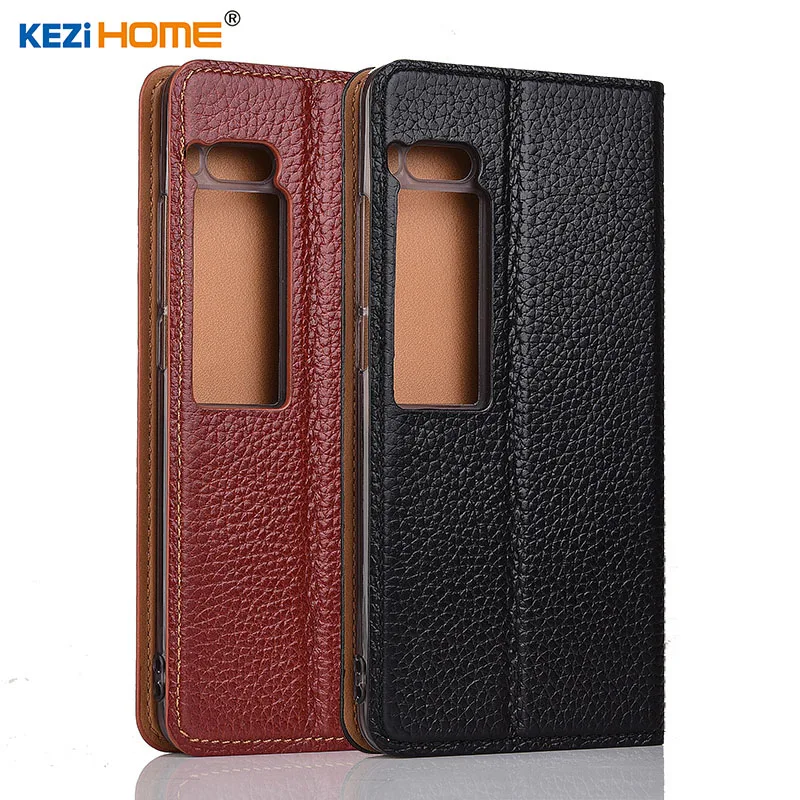 

Meizu Pro 7 case KEZiHOME Litchi Genuine Leather Flip Stand Leather Cover capa For Meizu Pro7 5.2'' Phone cases coque