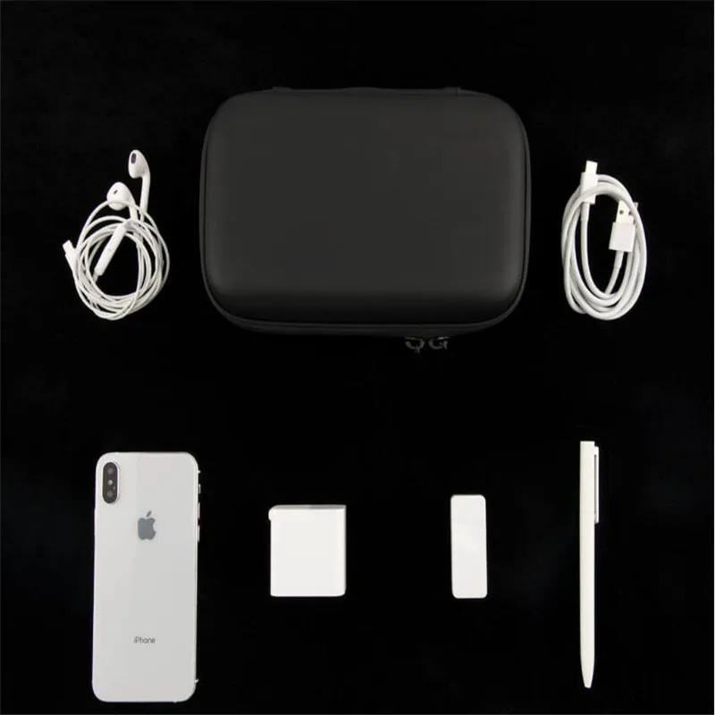Xiaomi HX Multifunctional Digital storage boxEarphone storage Case For Headphone Accessories Earbuds memory Card USB Cable Bag (10)