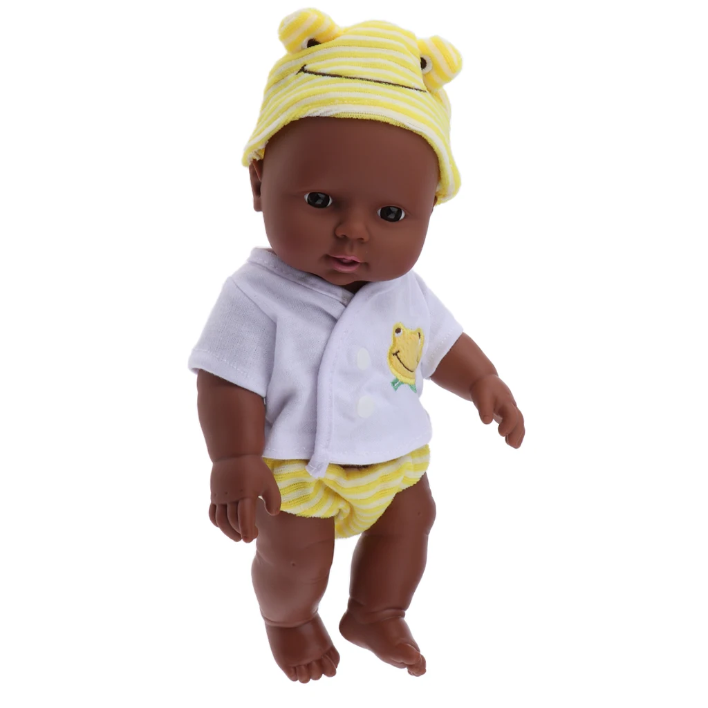 30cm 12 inch Reborn Dolls Baby Doll Soft Vinyl Lifelike Newborn Baby Toy for Boys Girls Birthday Christmas Gifts (Yellow)