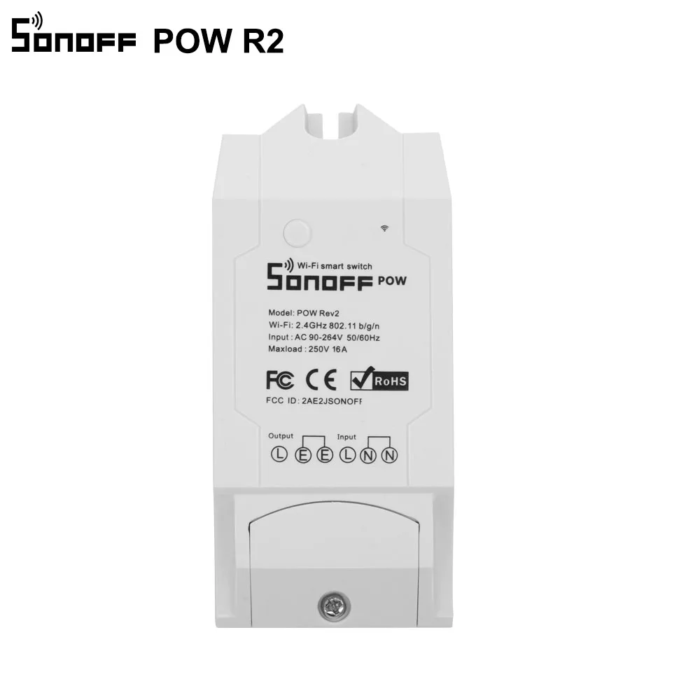 Смарт переключатель Sonoff Pow R2 15A 3500 Вт Wifi с более высокой точностью измерения