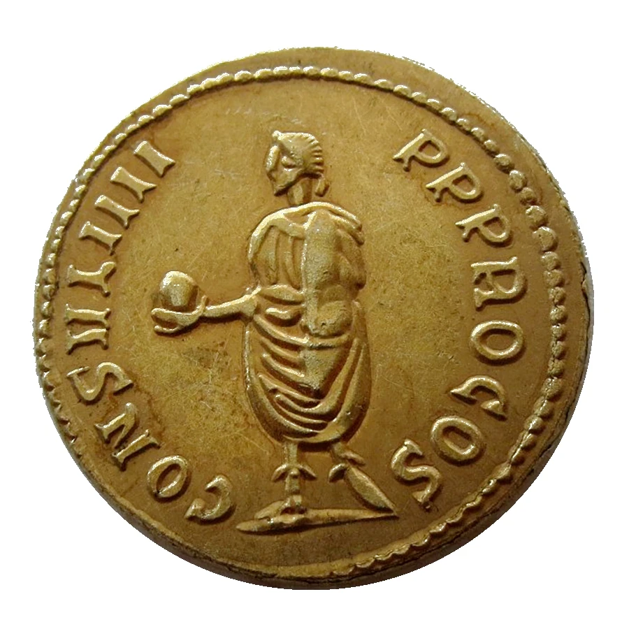 

Ancient Roman Diocletian Aureus Rome Gold Plated Rome Coins COPY