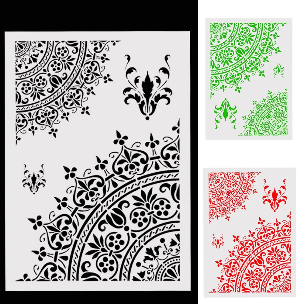 Plastic Painting Stencils DIY White Drawing Stamp Embossing Scrapbooking Crown for Cake Decorative Christmas Cards Making | Дом и сад