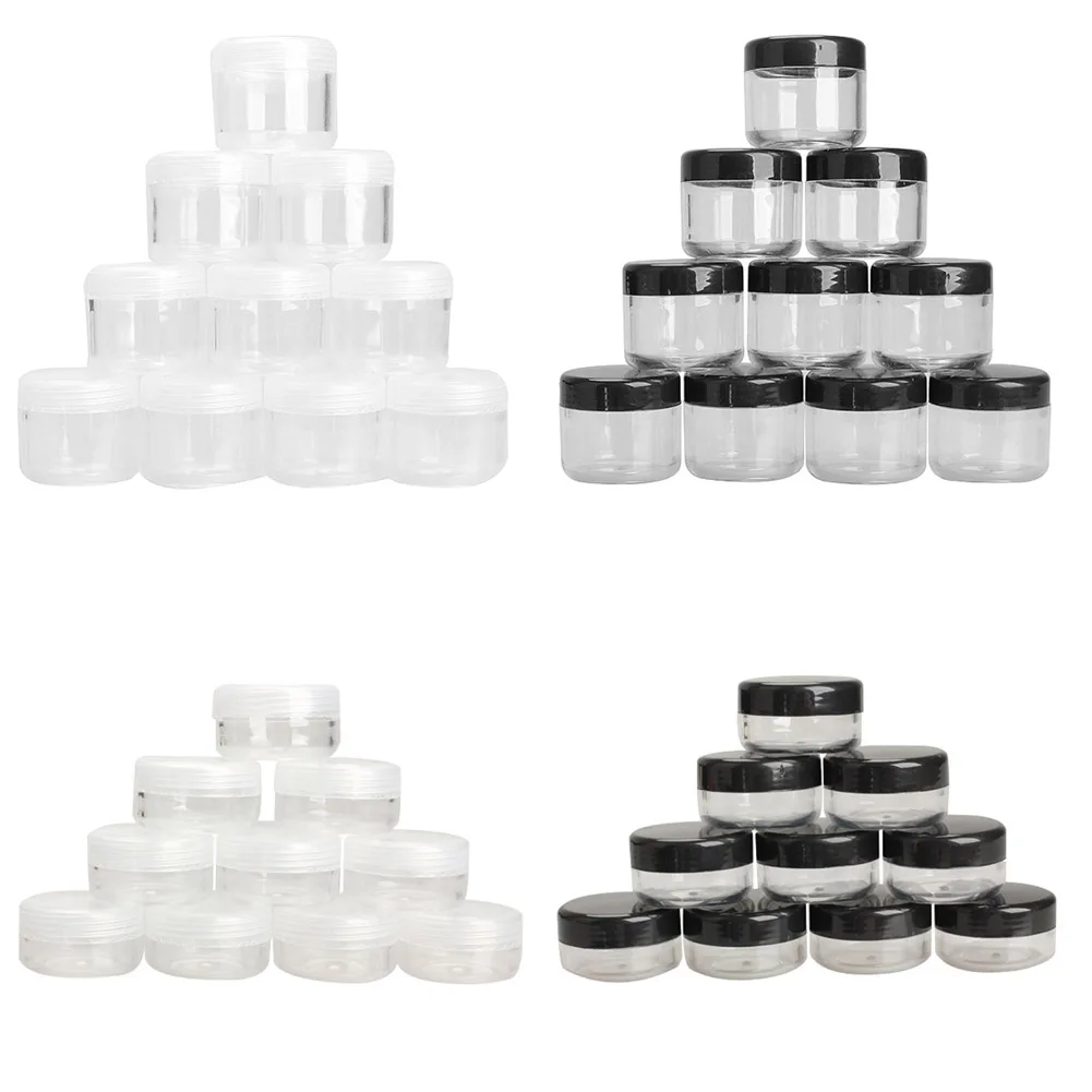  10Pcs/pack Cosmetic Empty Jar Pot Eyeshadow Makeup Face Cream Container Mini Box 10/20g