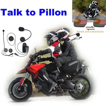

One to talk bewteen rider and pillion / Listen Music / Receiving Calls ! Bluetooth Motorcycle talking with pillon headset