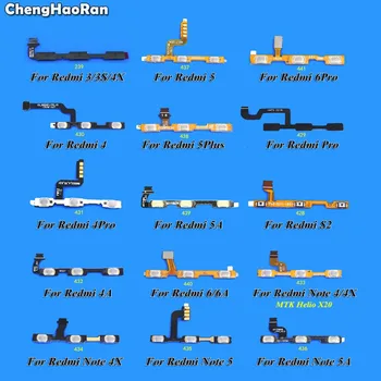

ChengHaoRan Power Volume Button Flex Cable for XIAOMI Redmi 3 3S 4 Pro 4X 5 Plus 6 6Pro S2 Note 4 4X 5 5A Side Button Switch Key
