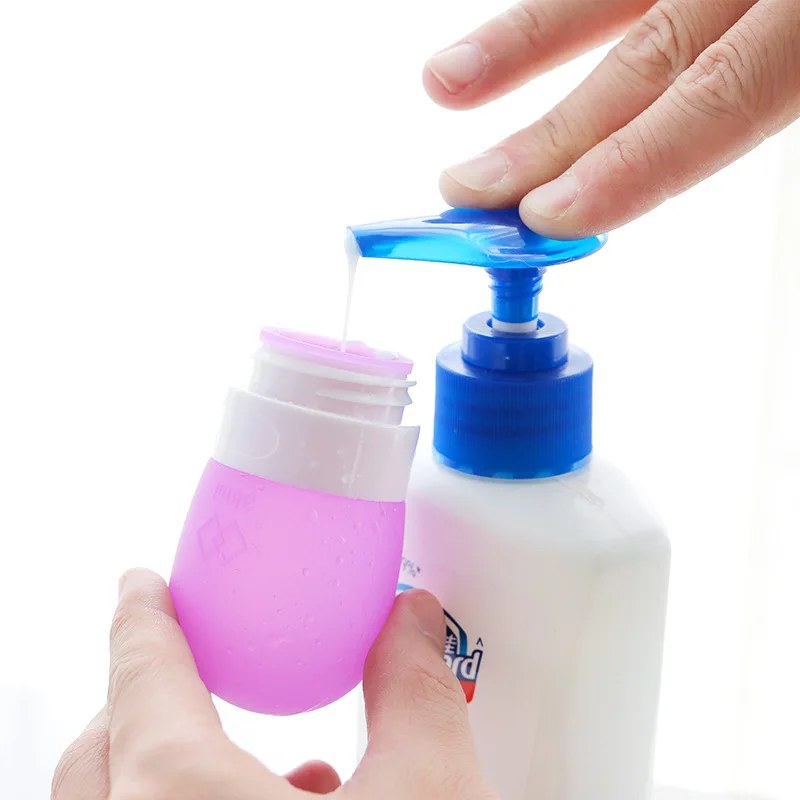 

38ML/80ML Silicone Soap Dispenser Travel Cosmetic Bottle For Refillable Liquid Bath Shampoo Hand Cream Containers