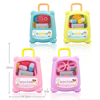 

Kids Toys Doctor Set Food Sets Baby Pretend Play Suitcases Medical kit Simulation Medicine Box with Doll Girl Toy For Children