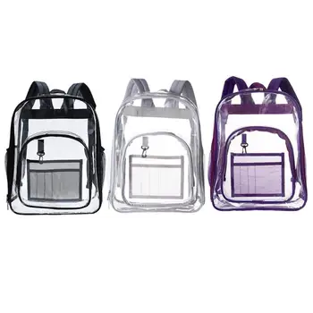 

Waterproof PVC Transparent Women Backpack Home Organizer Large Storage Bags