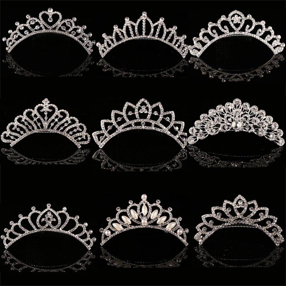 HOT Sale Charm Wedding Bridal Bridesmaid Tiara Crown Headband Heart Flower Girls Love Crystal Rhinestone Party