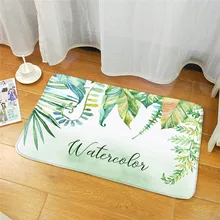 Тропические листья растений узор полиэстер коврик для ванной комнаты 40x60 см коврик для ванной комнаты коврик в ванную@ C