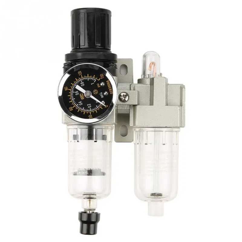 

G1/4 / G1/2 500L/min Air Source Gas Treatment Unit Filter Pressure Regulator With Gauge