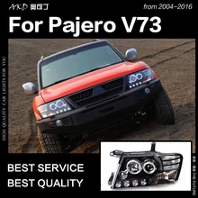 AKD автомобильный Стайлинг для Pajero V73 фары 2004- Montero светодиодный фонарь DRL Hid опция Головной фонарь Ангел глаз луч аксессуары