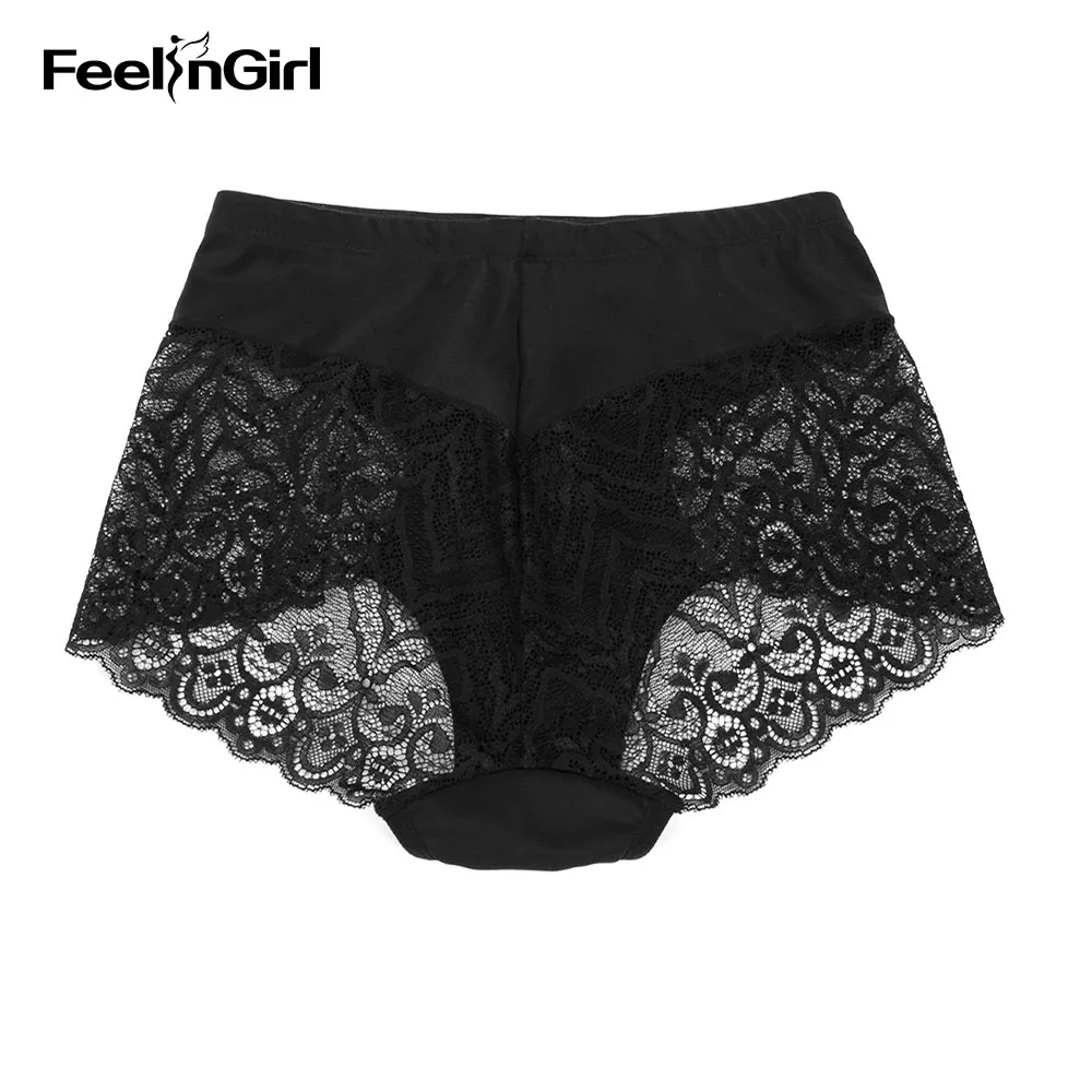 FeelinGirl 2018 Sexy Lace Panties Women Shapers High Waist Trainer