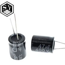 Здорово 10 шт. 400V 47 мкФ электролитический конденсатор с алюминиевой крышкой, 47(Европа) мкФ 400V 105C 16x25 мм